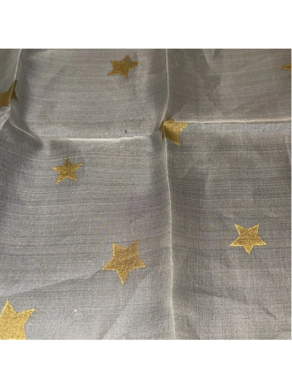Pottery Barn Silk Gold Star Organza Napkin Replacement (1 Napkin Only) EUC